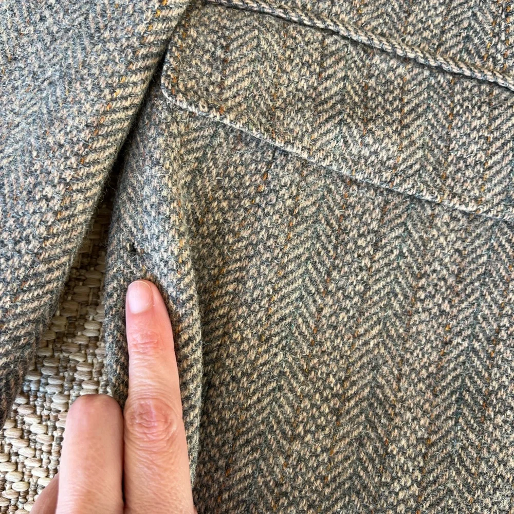Vintage Mens Harris Tweed Sport Coat Blazer Mens DAKS Jacket Academia Preppy Woo